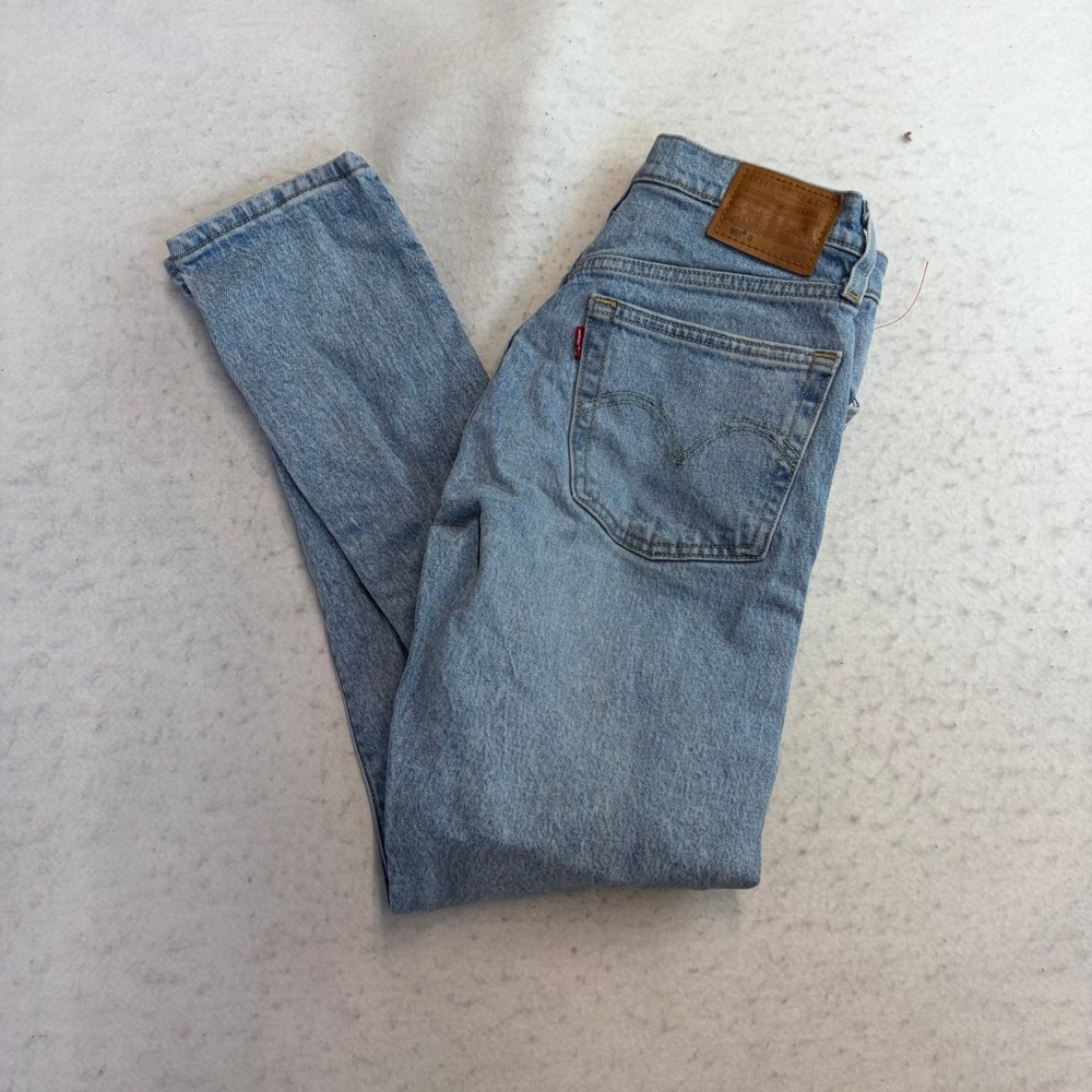 Levi's 501 S Skinny Jeans Womens 25 Light Blue Denim Premium